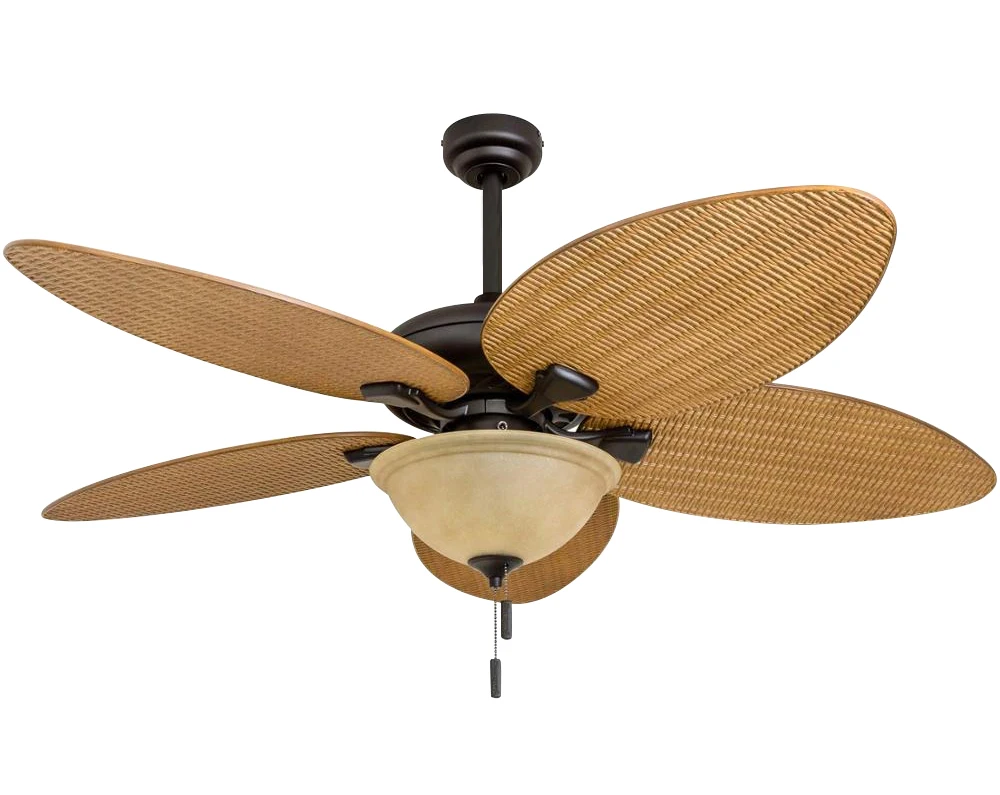 Contemporary Decor Indoor 52Inch Plastic Remote Control Electric Ceiling Fan With LED Light