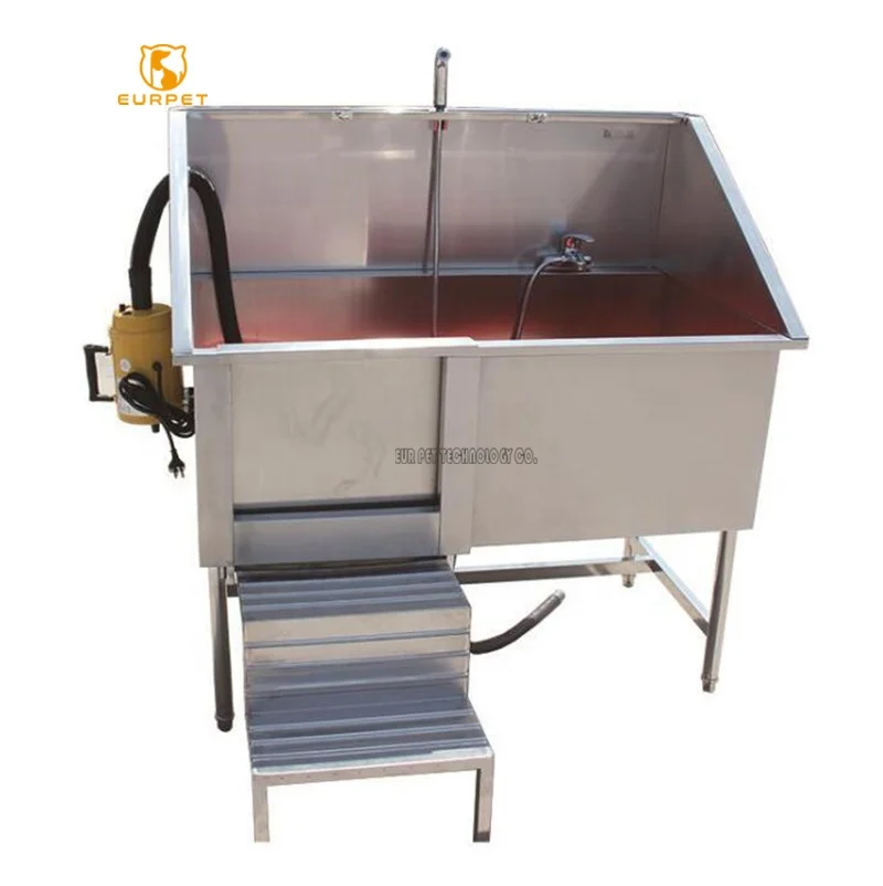 
EUR PET Manufacturer Hot sales Veterinary Stainless Steel dog Bathtub grooming Sink cleaning for dogs 