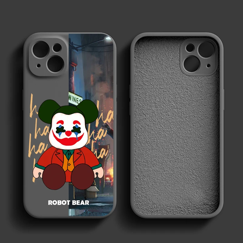Cartoon Designs Phone Case for iPhone 14 13 Pro 12 11 Pro Xs X XR Max 8 7 SE with Cloth Silicone Cases Soft Back Cover