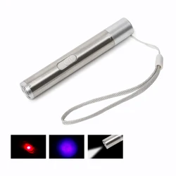 Cat Laser Toy Pen Interactive Toys for Indoor 7 Switchable Patterns Long Range 3 Modes Training Exercise Chaser Toy  USB