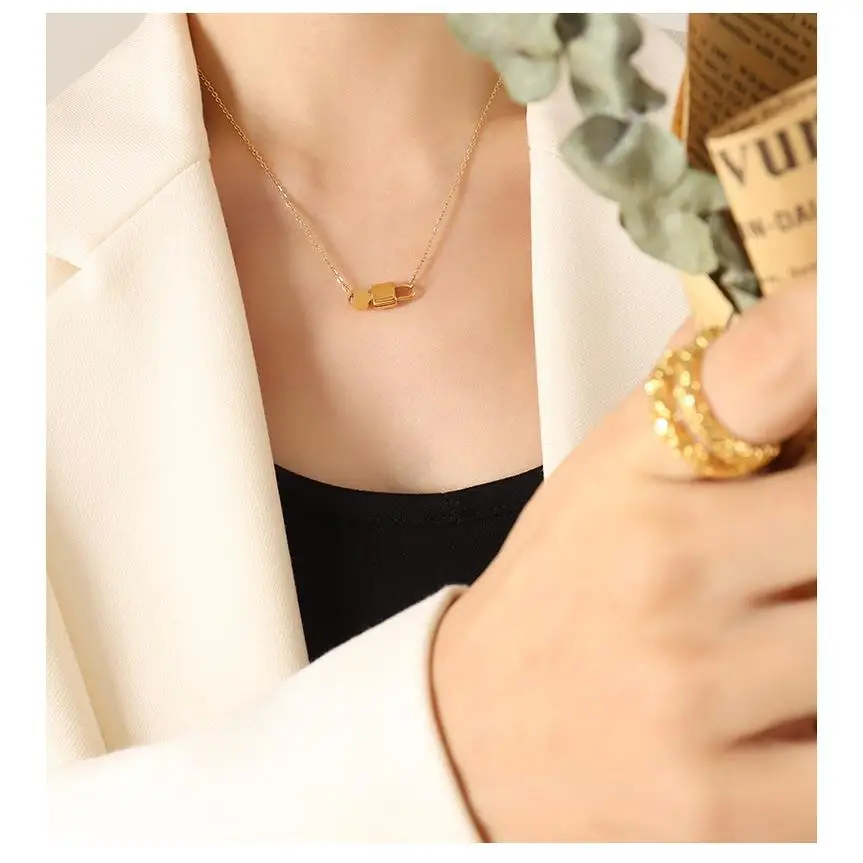 Fashion Jewelry Necklaces Men Sets Clover Plated Heart For Women Long Zircon Charm Bead Crystal Choker New Tungsten Necklace