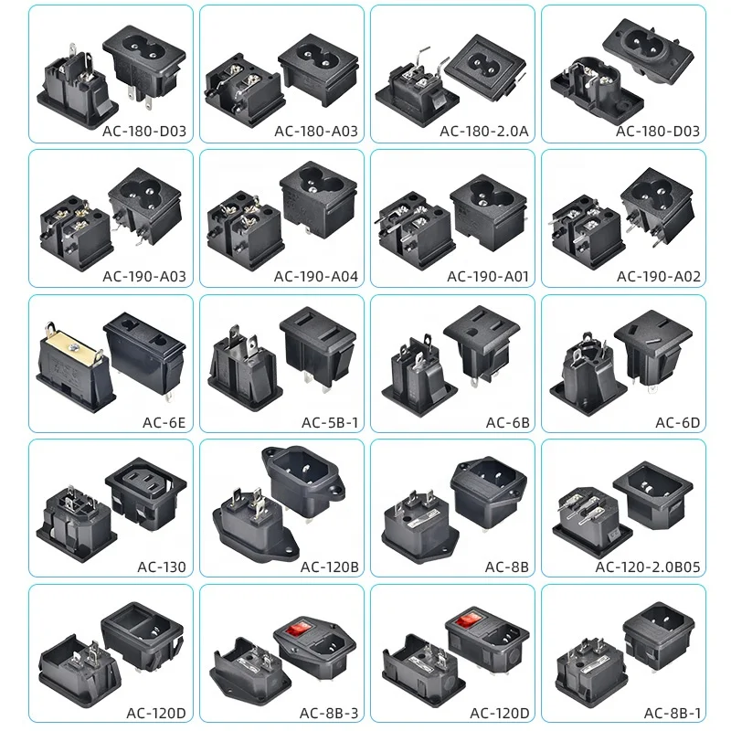  Kejian BX-130-A 250V 10A для монтажа в панель IEC320 3p Заземленный переменного тока на входе Разъем питания с крышкой электрической вилке стандартное