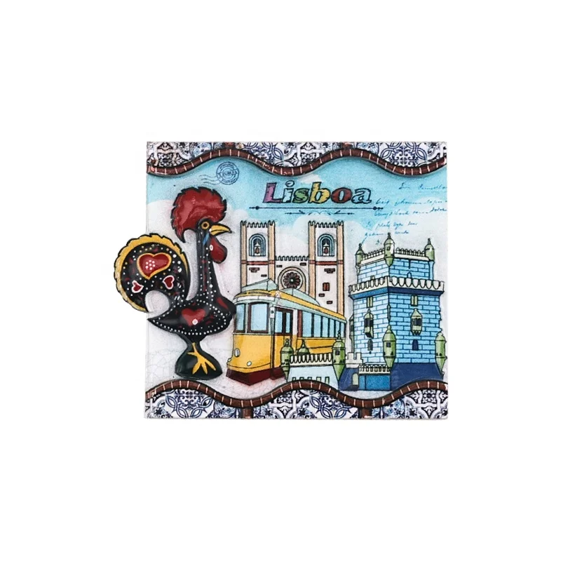 Decoration Contemporary Refrigerator 3D Resin Fridge Magnets Creative Cultural Tourism Around Portugal