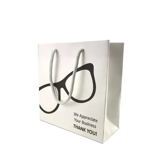 Gift Paper Bag For Optical Shop Paper Bag for Optometry Center High-end Paper Bags For Glasses