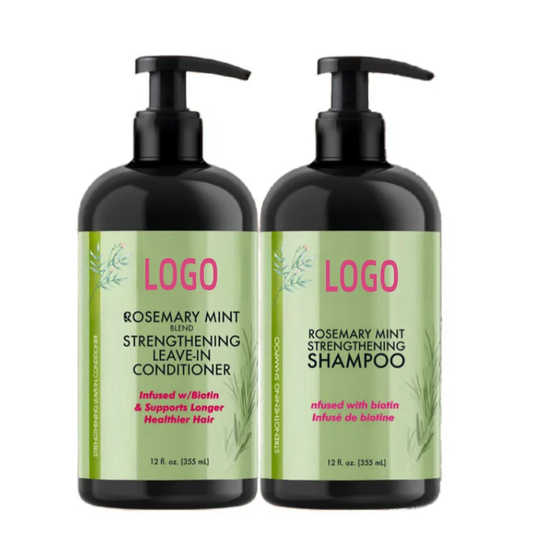 Luxury Rosemary Shampoo and Conditioner Set Hair Serum Custom Natural High-Quality Professional 300ML Plant-Based Hair Care