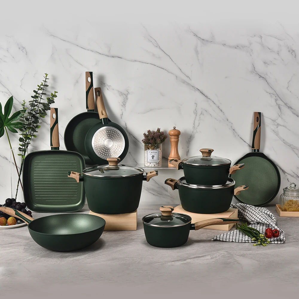 Smartpan Oem 10 шт. антипригарных сковородок набор кухонной посуды приготовление пищи из алюминия