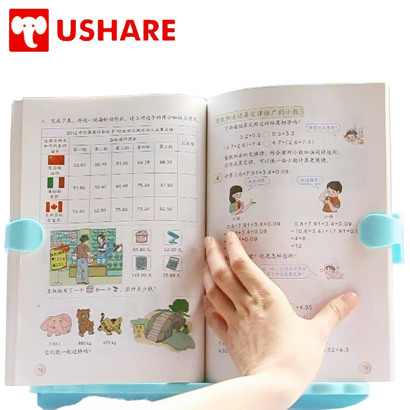 Adjustable Foldable Folding Recipe Table Cookbook Reading Laptop Book Holder Stand For Reading ABS High-quality Phone iPad Stand