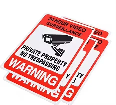 Custom Plastic Safety Warning Yard Sign Board Pvc Warning Security Signpost For Outdoor
