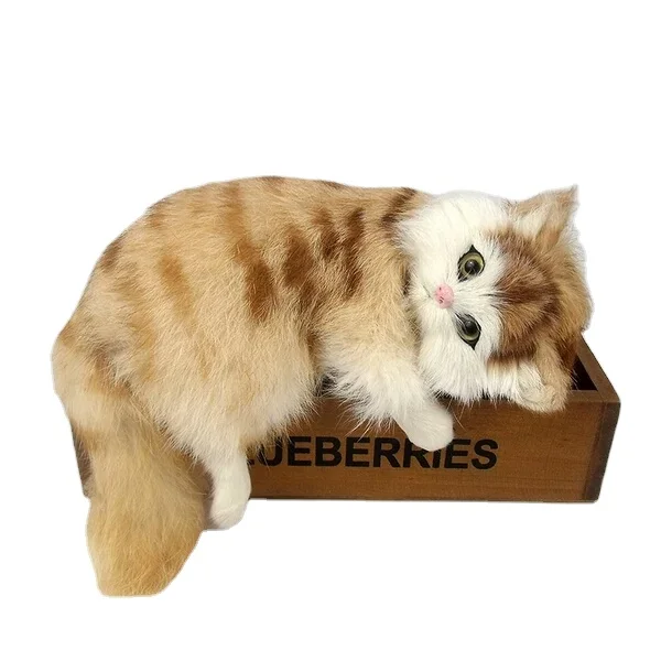 wholesale custom realistic sleeping soft plush breathing cat