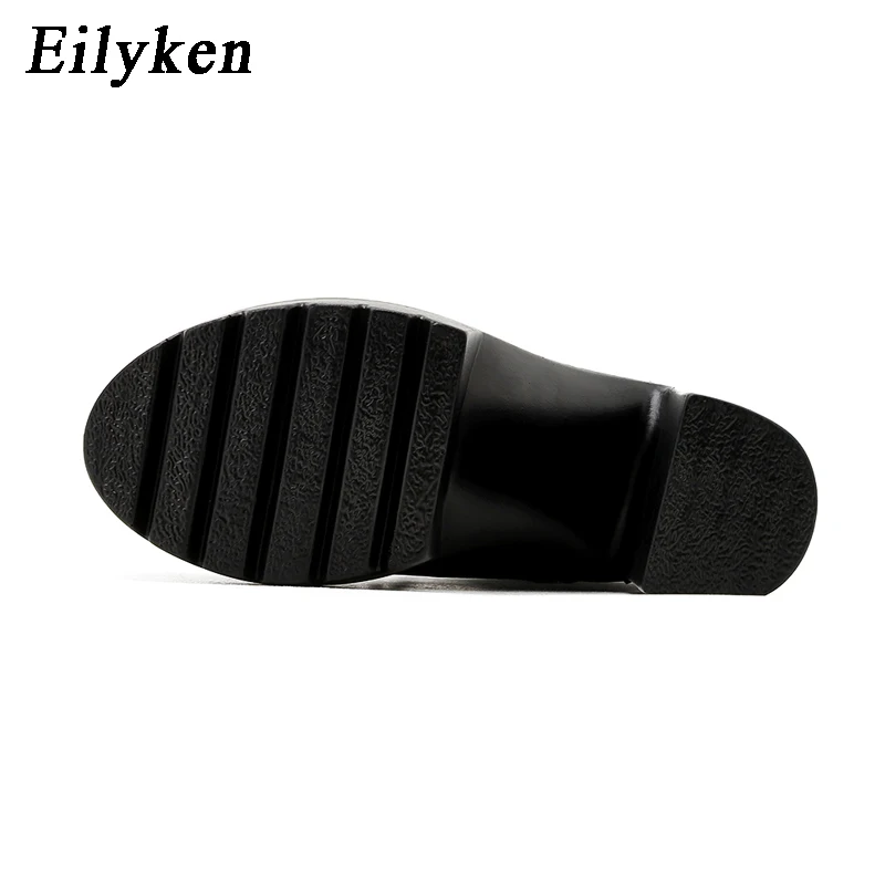 Eilyken 2023 Trend Design Platform Ankle Boots Women Round Toe T-tied Chunky High Heel Modern Booties Ladies Shoes