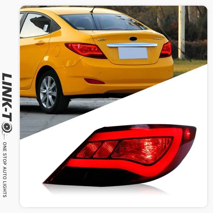 LINK-TO Factory For Car Tailamp For ACCENT Taillight VERNA Taillight 2010 2011 2012 2013 Led Rear Light For SOLARIS Tail Light