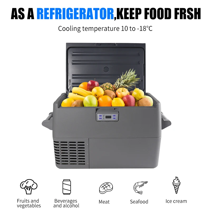 YUTON Dual refrigeration car refrigerator mini small Portable Cooler mini Car Fridge 12v 220v