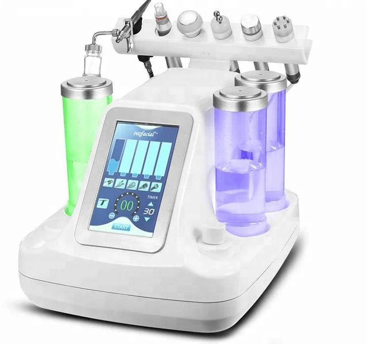6 IN ONE Professional hydra oxygen facial deep cleaning skin care machine with feedback