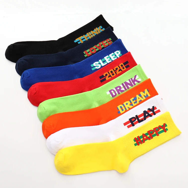 2023 custom wholesale sports socks custom with logo  breathable crew cotton dress socks for men  running socks