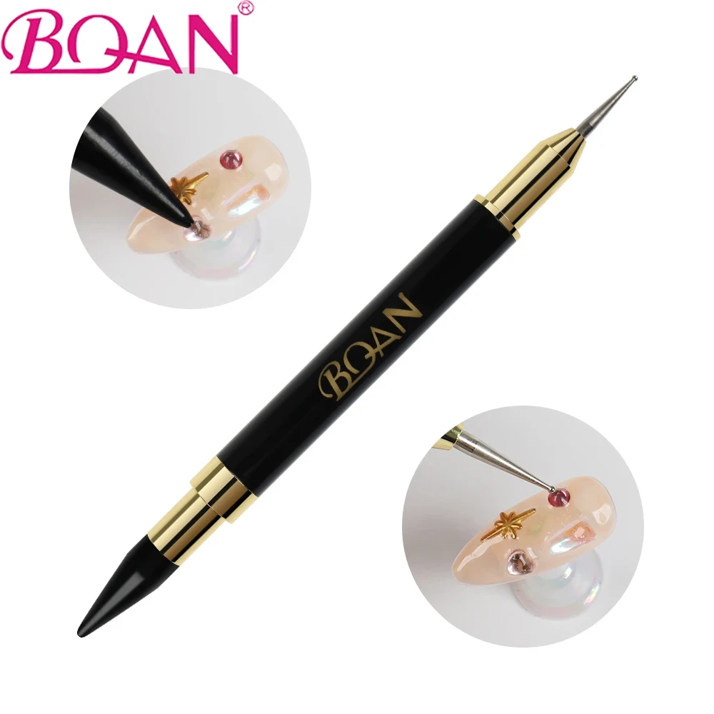 Rhinestones Dual Wax Pen Nail Dotting Brush Double End Nail Art Brush For Nail Art Cloth Diamond Picker Painting