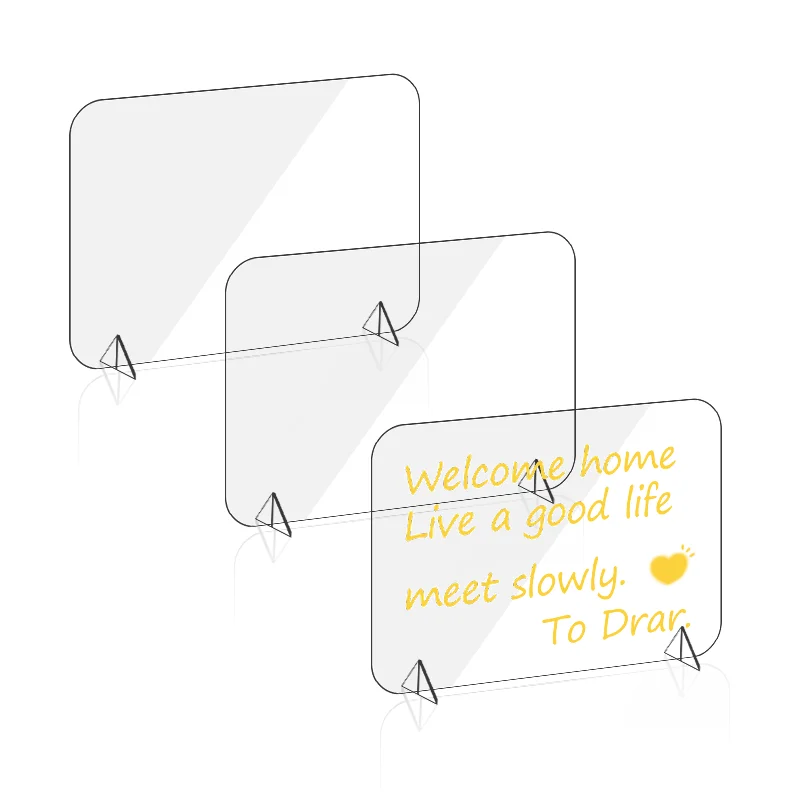 Acrylic 2023 Dry Erase Board Clear Memo Tablet Desktop Display Writing Whiteboard Acrylic Planner With Stand