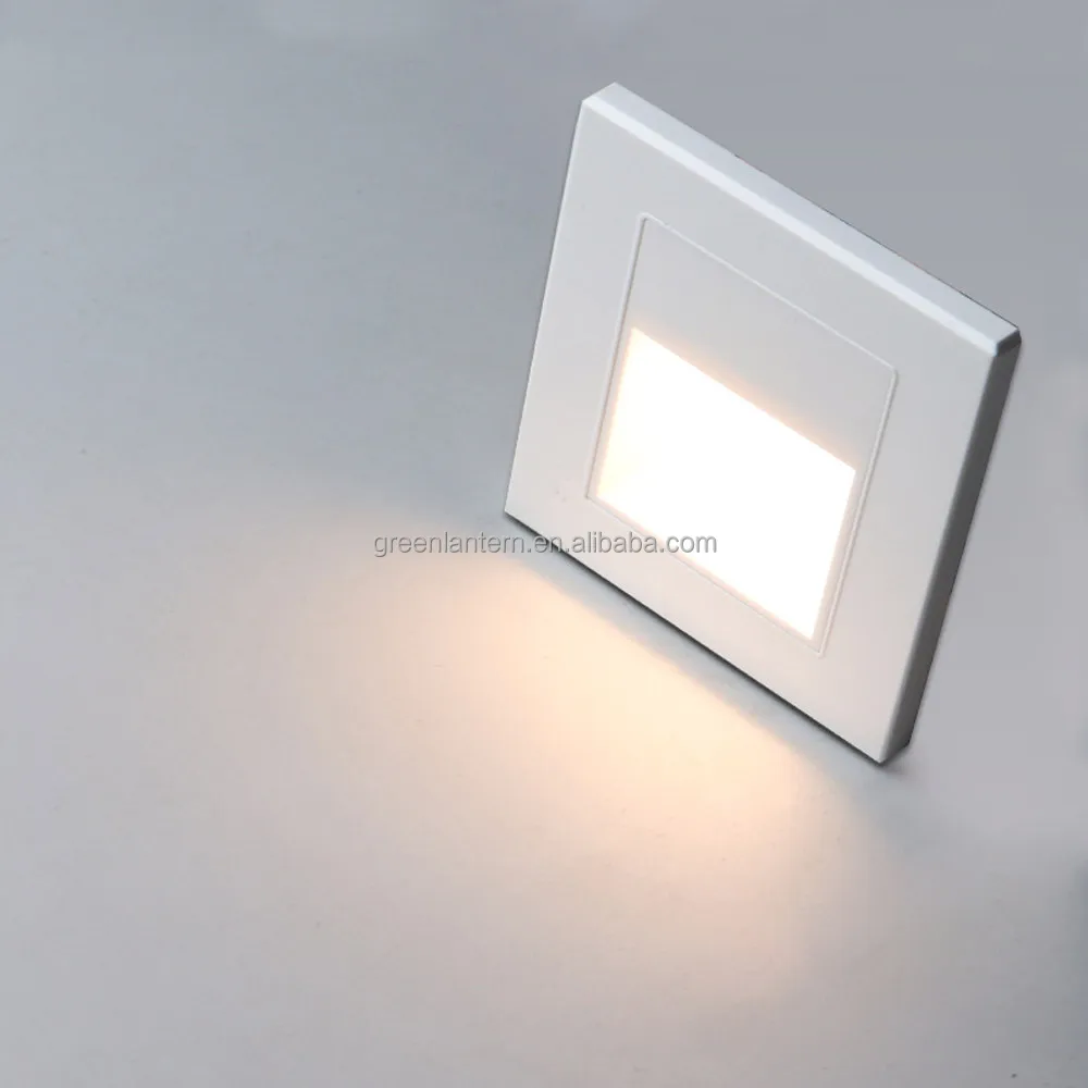 Square 180-240V 1w Model 86 motion sensor indoor house apartment aluminum Recessed mounted footlights floor light