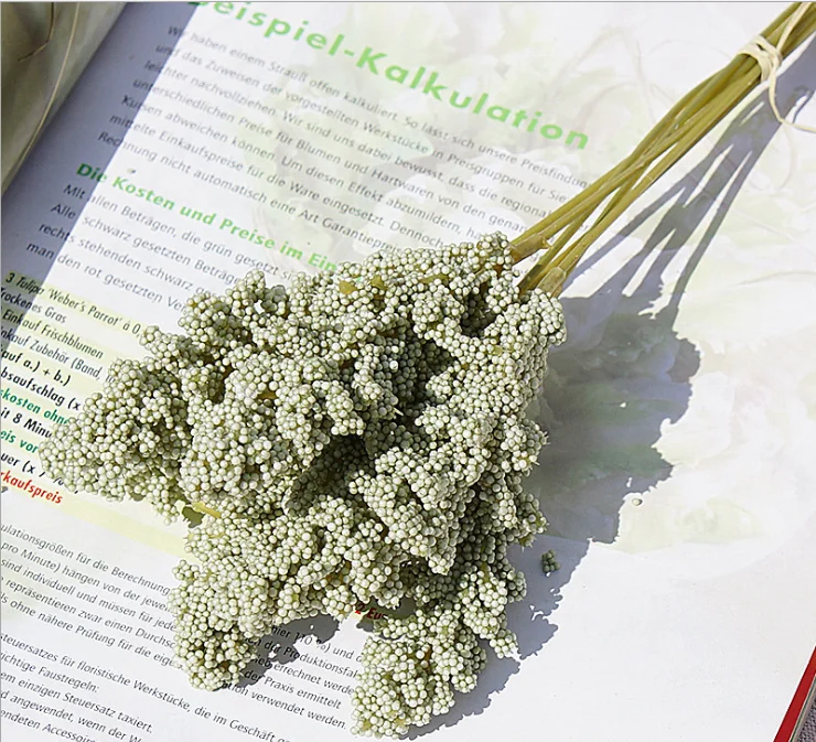 FC-R137 Wedding decoration real touch lifelike artificial vanilla spike flowers