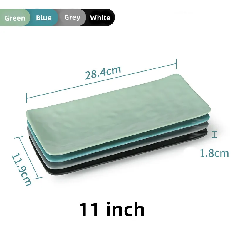 Home Hotel Restaurant Unbreakable Plastic Dishes Japanese Sushi Plates Melamine Plates