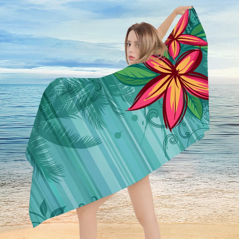 Summer quick dry recycled plastic custom sublimation printed suede microfiber waffle sand free beach towel microfiber