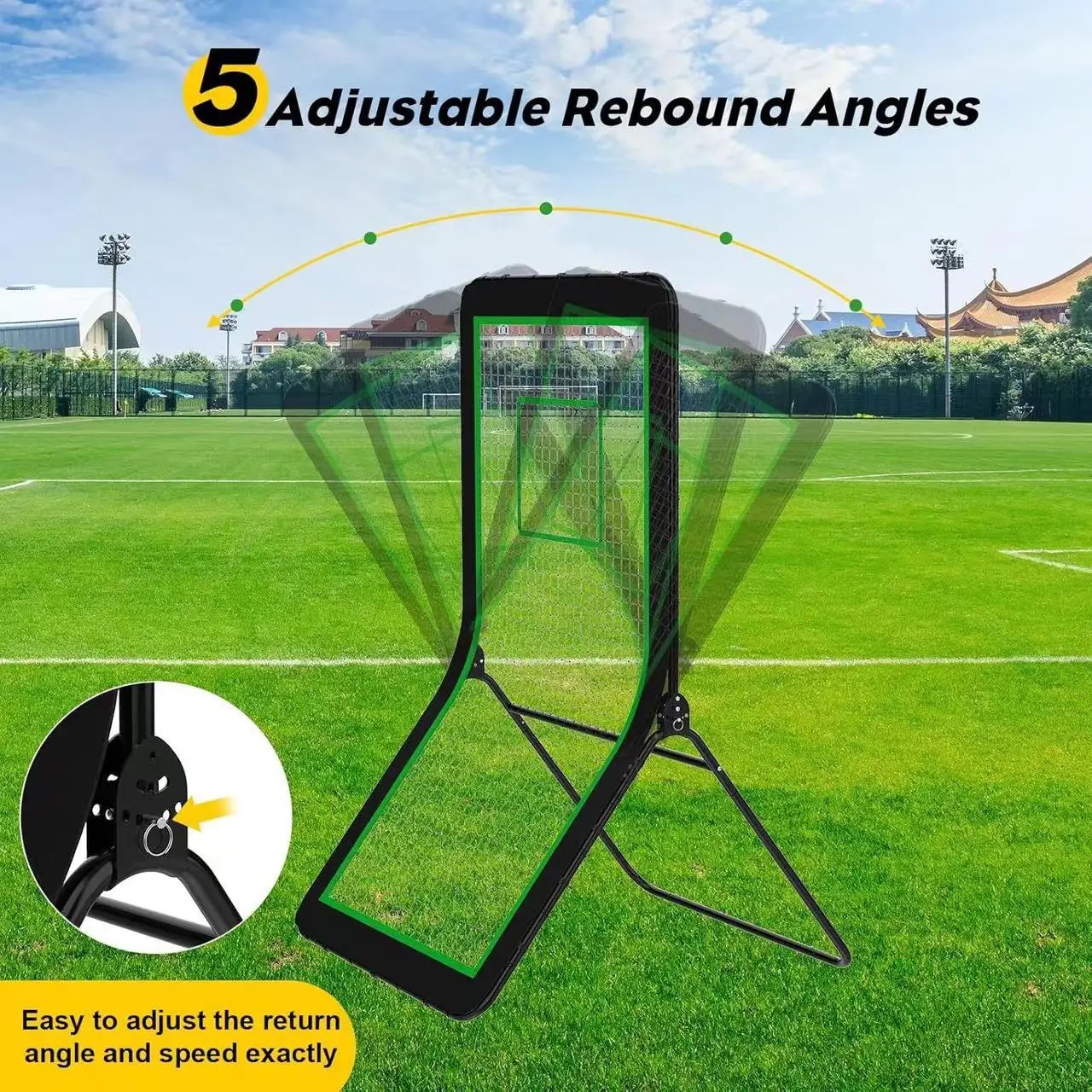 4*7ft adjustable angles lacrosse rebound net soccer baseball volleyball rebounder with Target webbing