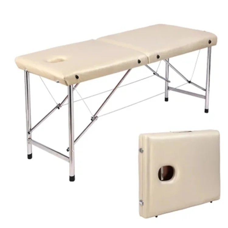 2022most preferential  Wholesale Adjustable Aluminum Spa Bed Portable Facial Salon Tattoo Table