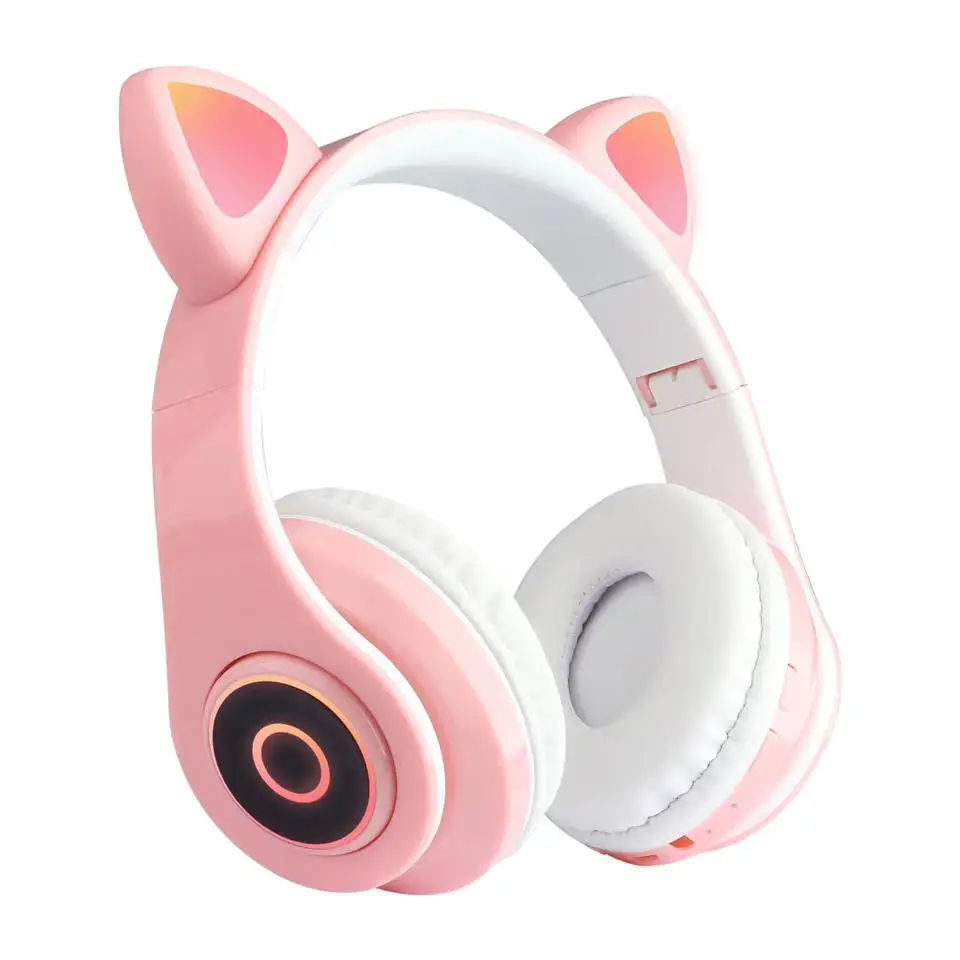True Stereo Gaming headphone Earphone V5.0 Bt in ear Earbuds Anc Headphones B39 Girls Cute earphone with cat ears