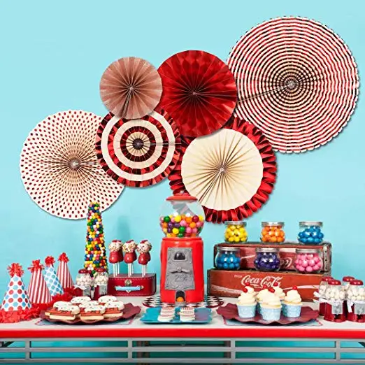 Decoration Wedding Birthday Party Supplies Tissue Paper Pom Pom Paper Lanterns Hanging Tassel Garland Bridal Shower Decorations