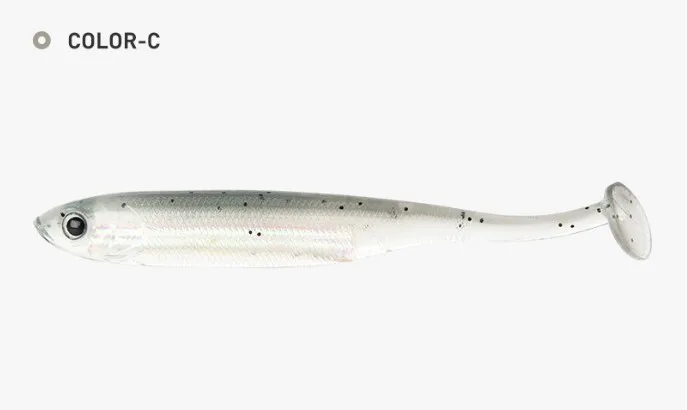 Silicone Soft Shad Paddle Tail Reflective Bait 5.4g 9.7g Built-in Optical Strip 3D Eye For Bass Slipper Fish Lure