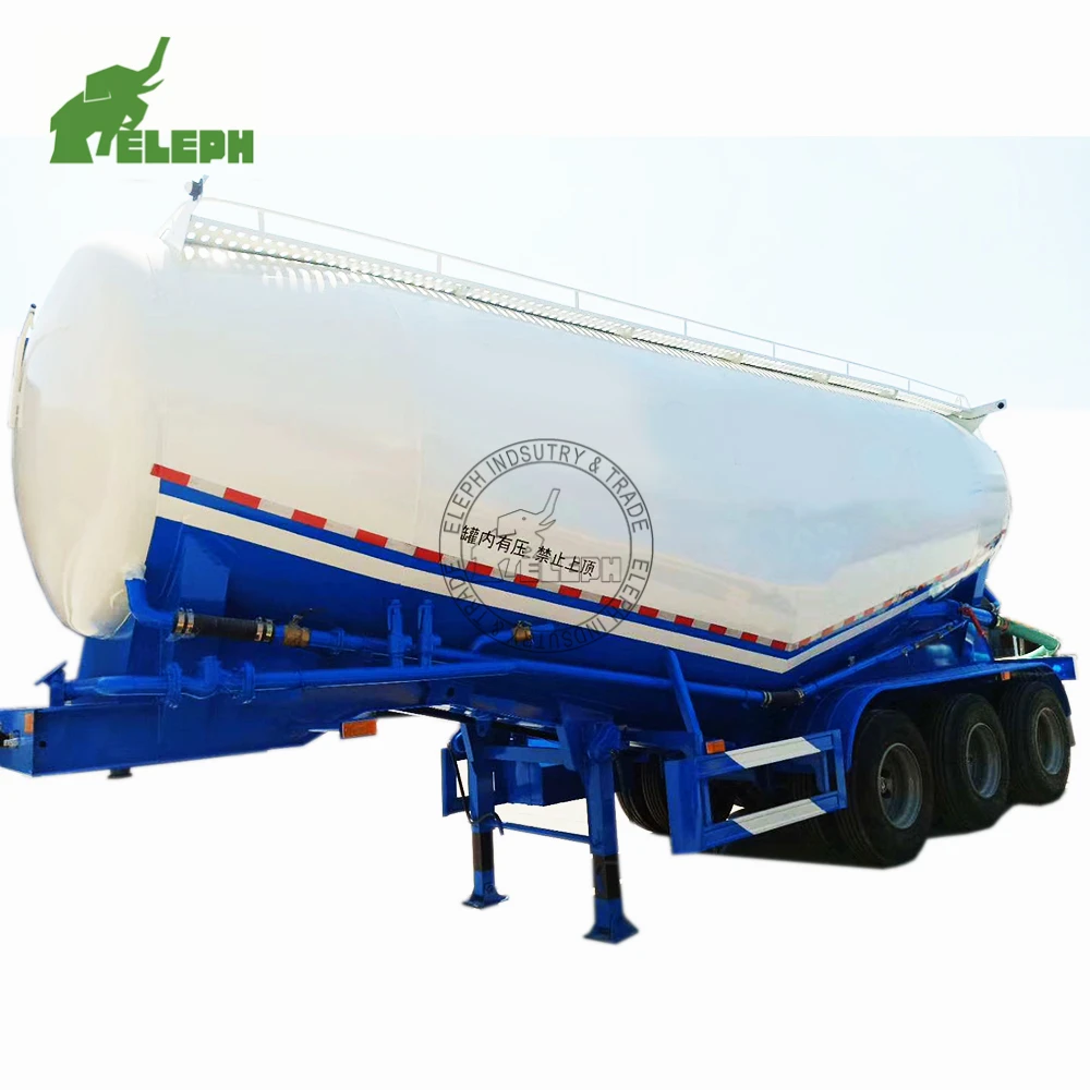 Bulk Cement Transport Tank Semi Trailer With Diesel Engine and Air Compressor(11)
