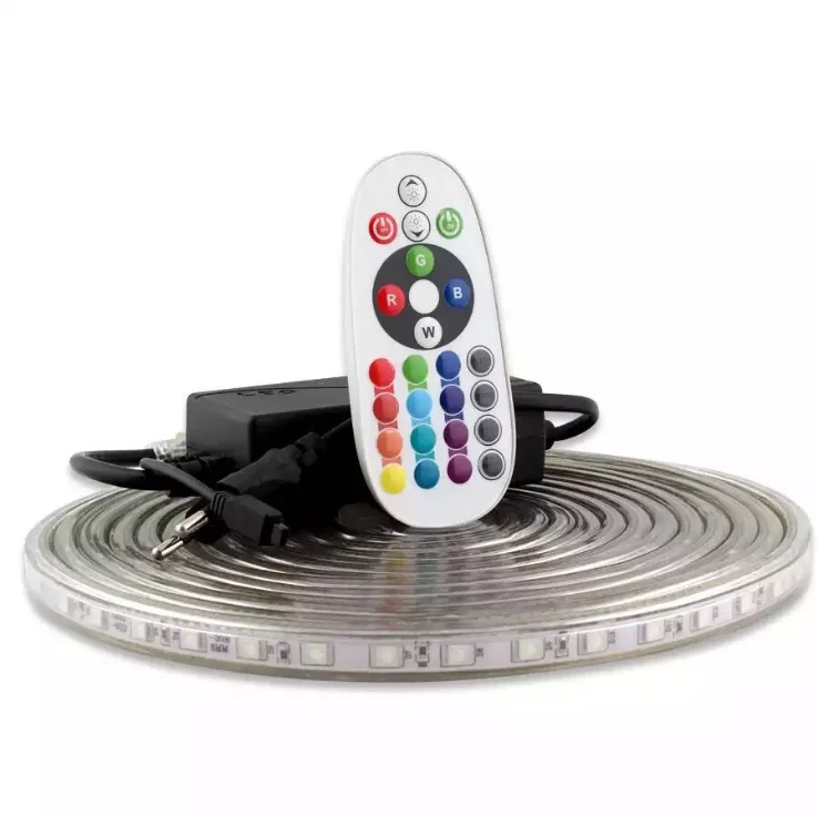 Светодиодная лента 5050 RGB меняющая цвет Веревка огни с ИК-пультом дистанционного управления 1 м-50 м гибкая лента огни на Рождество