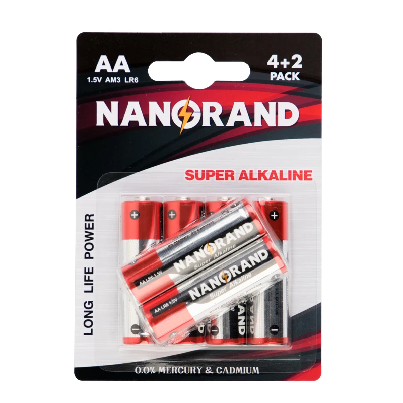 Factory price  LR6/AM-3/AA SIZE Alkaline dry cell battery