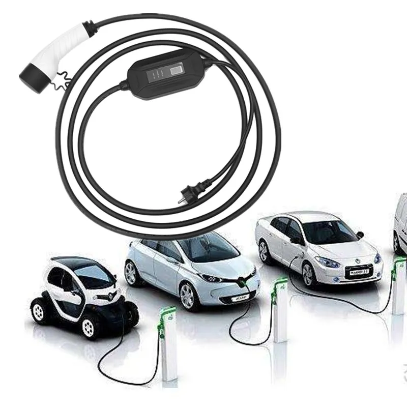 Зарядный кабель IEC69196 тип 2 8A 16A 32A 40A с регулируемым током ev зарядный задержкой старта светодиодный