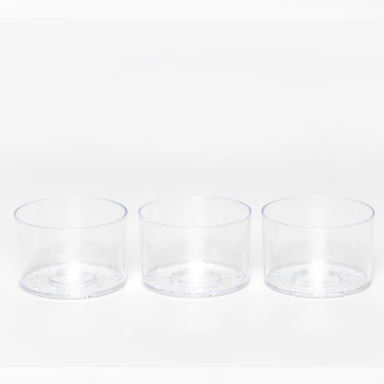 clear plastic polycarbonate tea light cups container candle