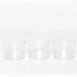 clear plastic polycarbonate tea light cups container candle