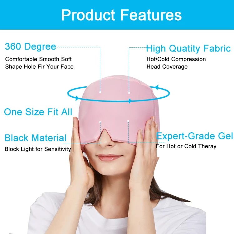 Health Care Products Custom Gel Hot Cold Therapy Headache Migraine Relief Cap