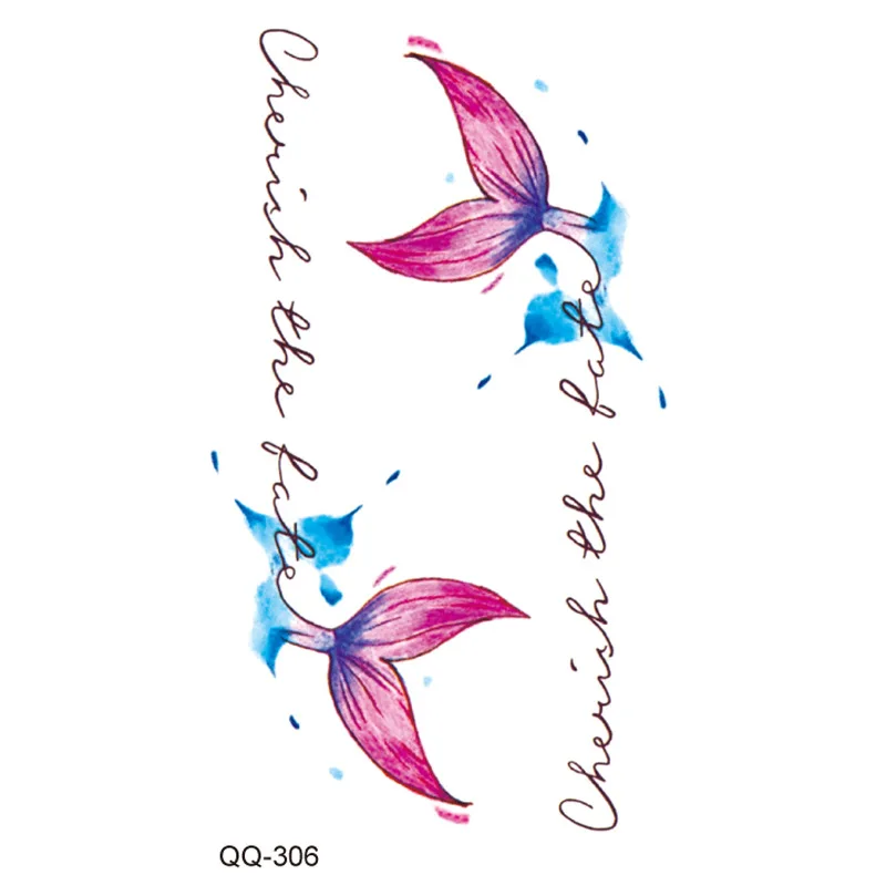 Ins Style Little Fresh Female Rose Flower Butterfly Arm Back Tattoo Stickers Waterproof Women Lasting Small Tattoos