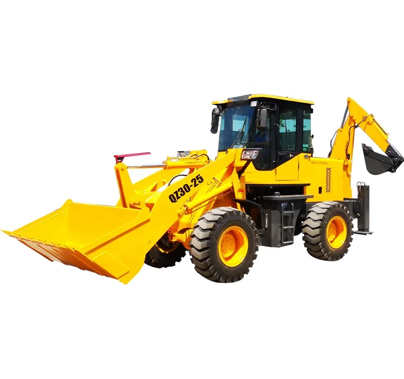  QZ20-25 CE approved hydraulic 2.5 ton 1.1cbm backhoe loader for factory