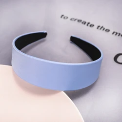 Fashion Korean Hair Accessories Candy Color Wide Plain Headbands for Girls Makeup