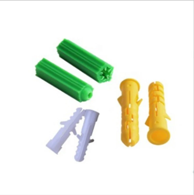 100pcs Expanding Wall Plugs Plastic Expansion Screw/ Wall Anchor Concrete Wall Plugs
