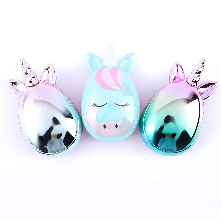 Beian Factory Mini Plastic Cartoon Unicorn Kids Hair Brush Comb