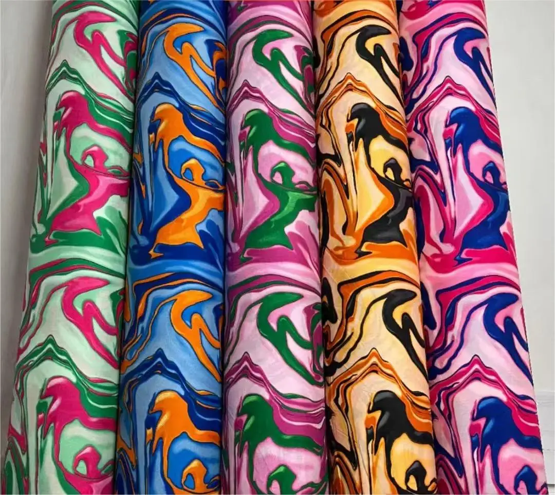 2024 Hot Sale Customization Fashion Design Printed Soft 100 Rayon Poplin Viscose Hawaii Fabric