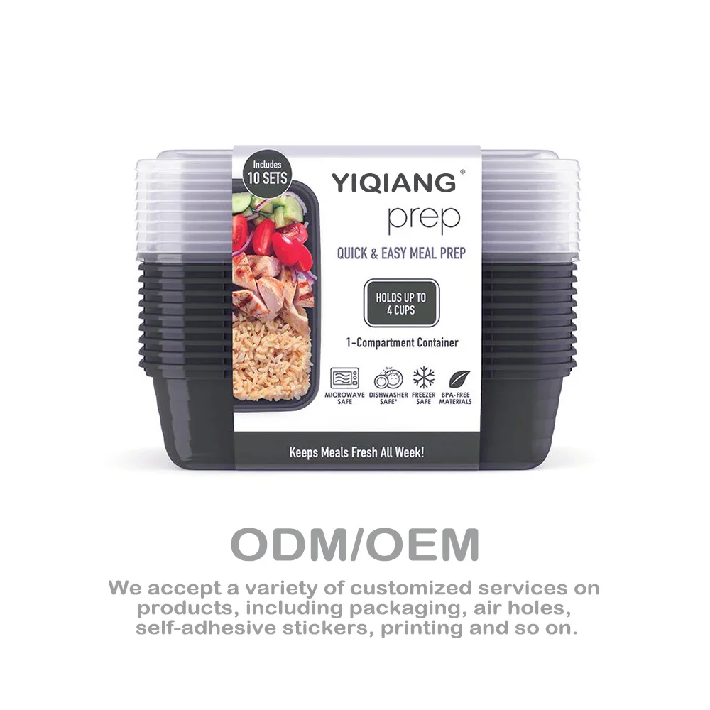 16Oz 24Oz 28Oz 32Oz Packaging Take Away Food Container Food Grade PP Disposable Plastic Lunch Box Meal Prep With Lid