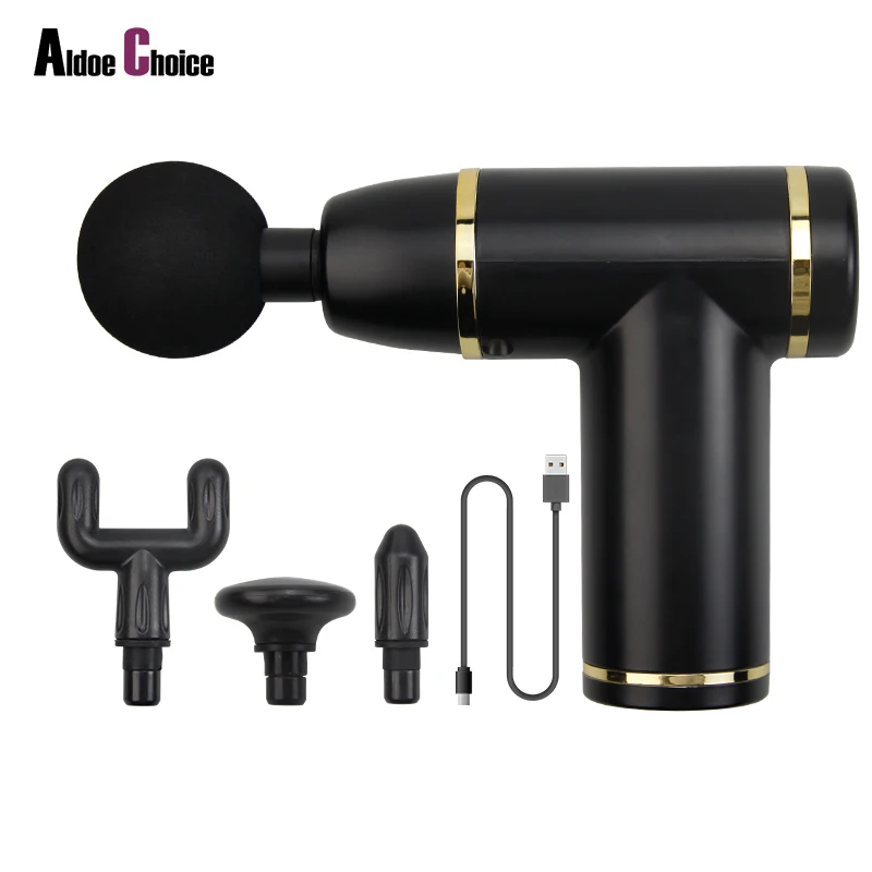 2022 Best Cordless Handle Relax Body Muscle Gun Massage Mini Usb Black Fascia Massage Gun