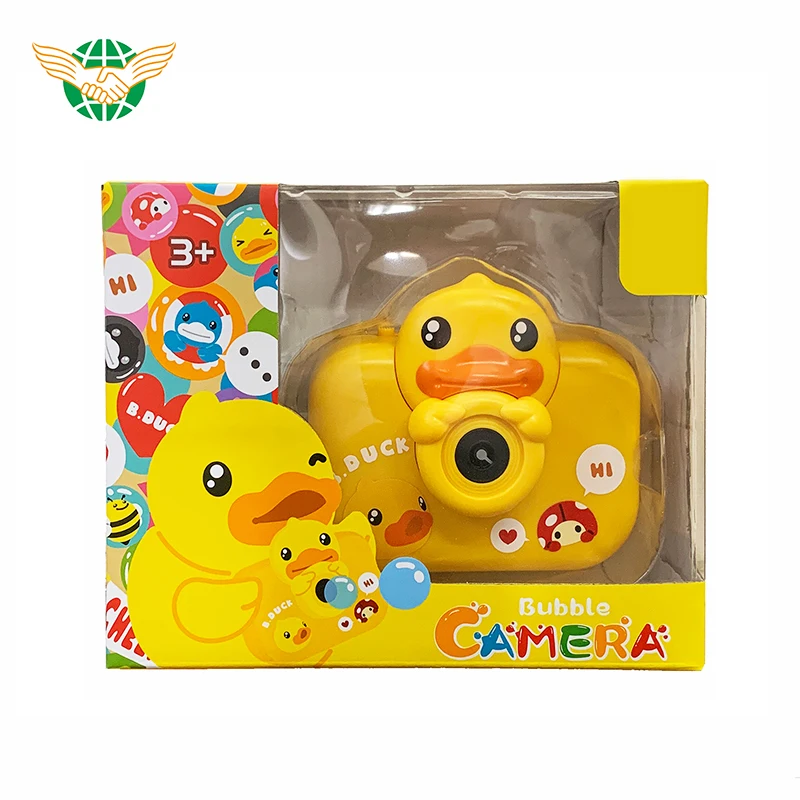 Hot selling B.DUCK cartoon bubble automatic bubble machine toys bubble camera  outdoor toys for kids