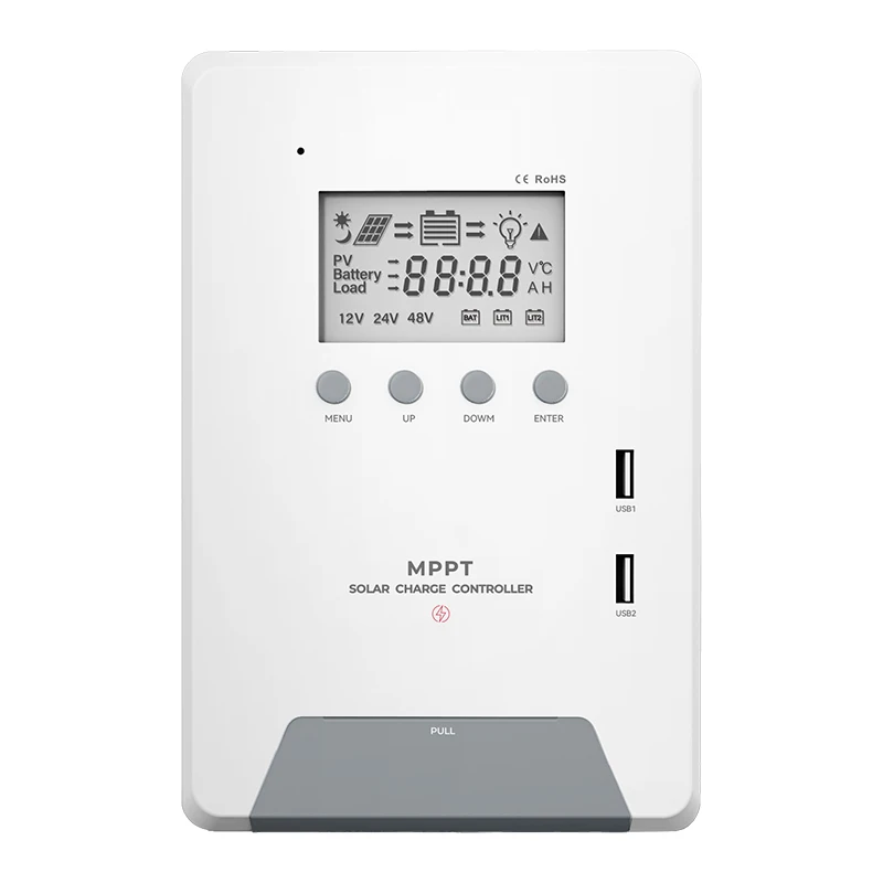 Заводская 12V 24V 48V 30A 40A 60A высокопроизводительный комплект контроллера солнечных батарей автоматический регулятор зарядного устройства для