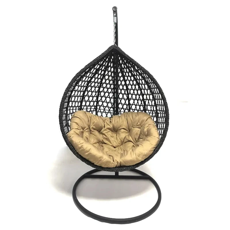 Luxury Modern Garden Furniture Hanging Egg Chair Rattan Garden Swing Chair