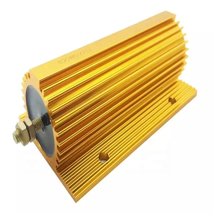 Rx24 50W 100W 250W  Gold Aluminum Housed Wire Wound Resistor High Power Case Resistor