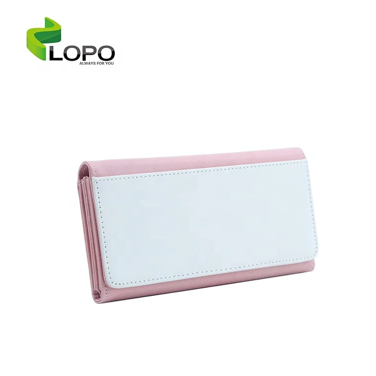 PU Leather Wallet Sublimation Blank Lady Purse for  Women Long Money Saving Paper Gift Box Gift Package Included