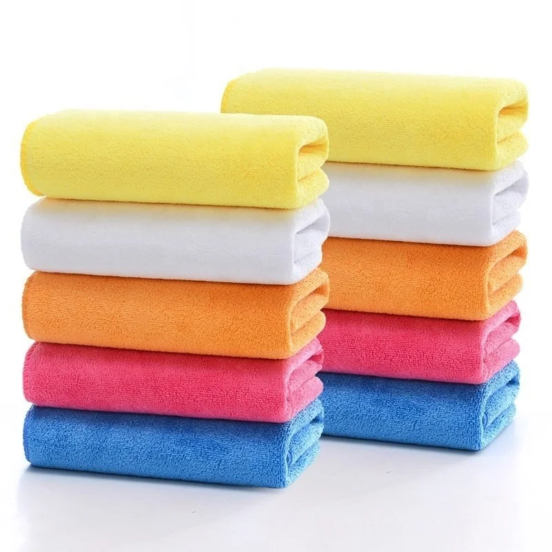 Beauty salon towel 420 gsm microfiber cleaning dishcloth blue car cleaning towels